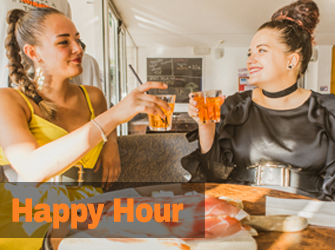 Happy Hour, social lounge, offerte sui drink, sconti speciali