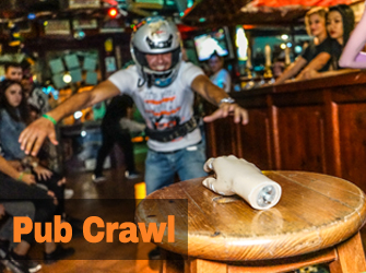 animazione inclusa, pub crawl, giro dei bar, free shot