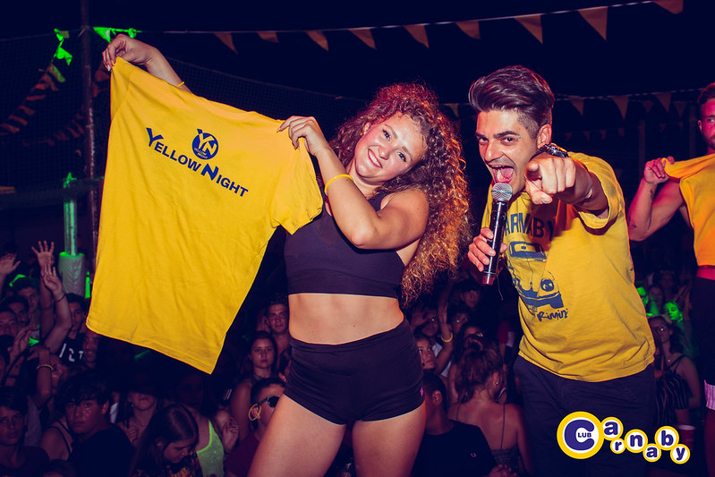beach party - yellow night - cocobeach 160/b - hotel morfeo - carnaby club